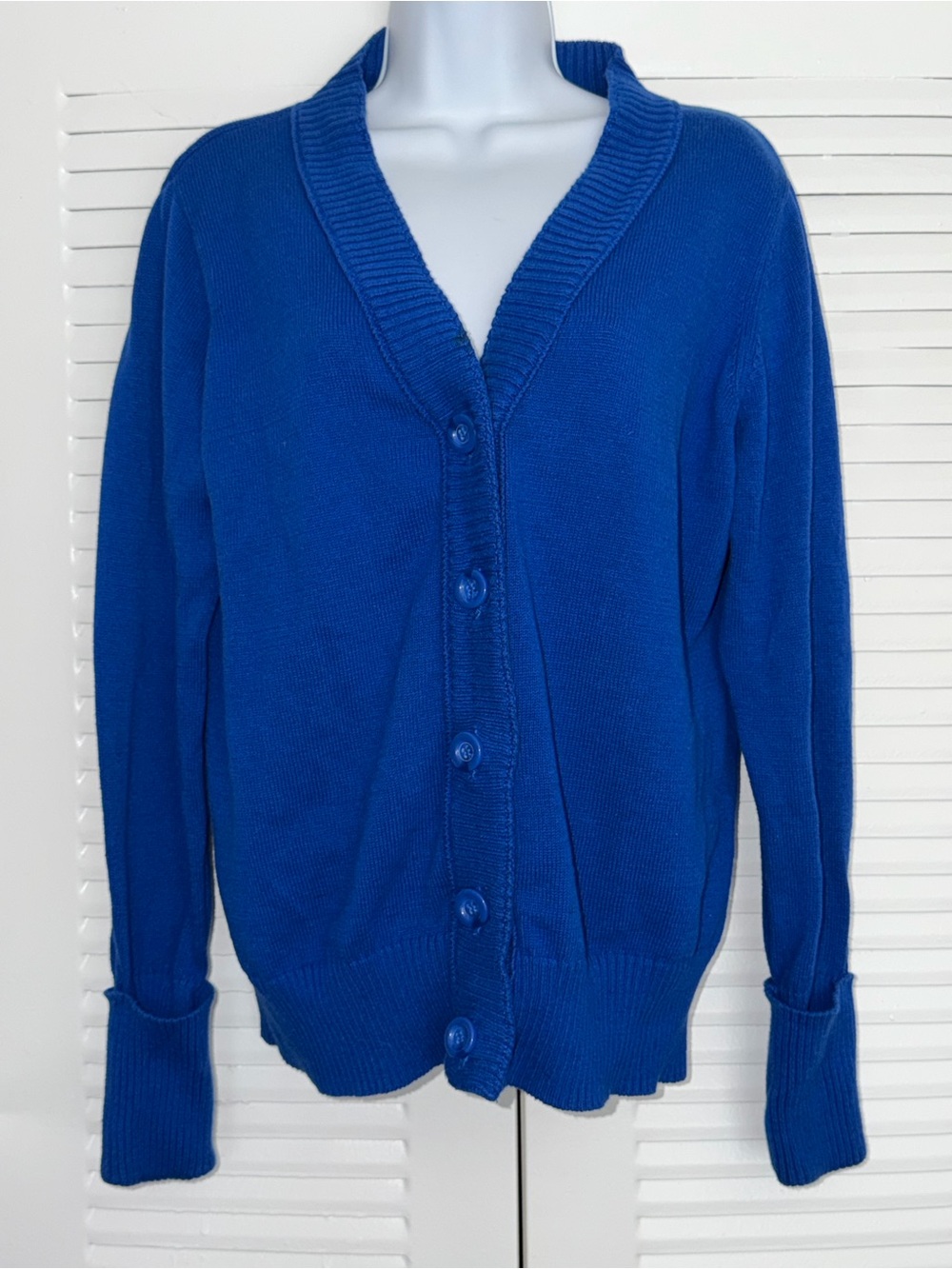 Faded Glory royal blue cotton cardigan in XL T0122